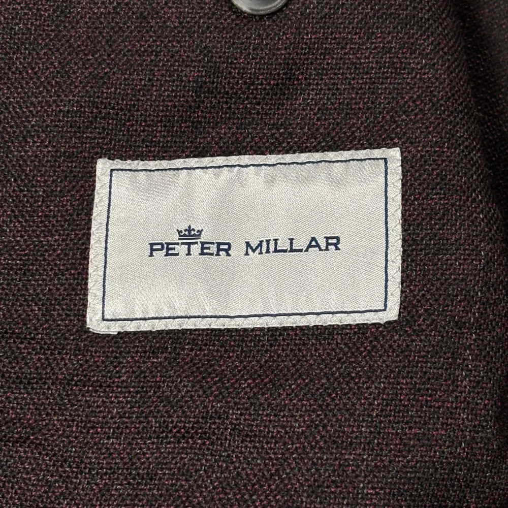 Peter Millar Sport Coat Mens 50T Burgundy Wool Blend Unstructured Blazer Jacket